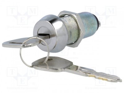 Превключвател с плосък ключ  S-246-1 Превключвател: превключвател с ключалка; 2 позиции; O19mm; 90°